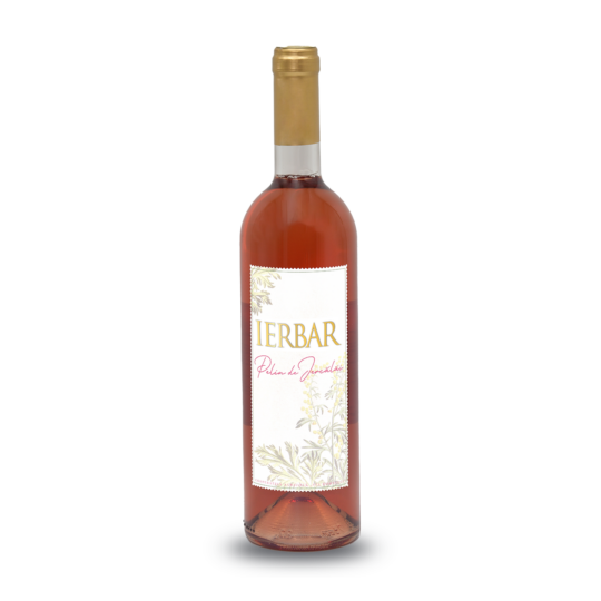 Sticlă Ierbar Pelin de Jercălăi Roze 2023 – vin roze demidulce aromatizat cu pelin și plante aromatice romanesti