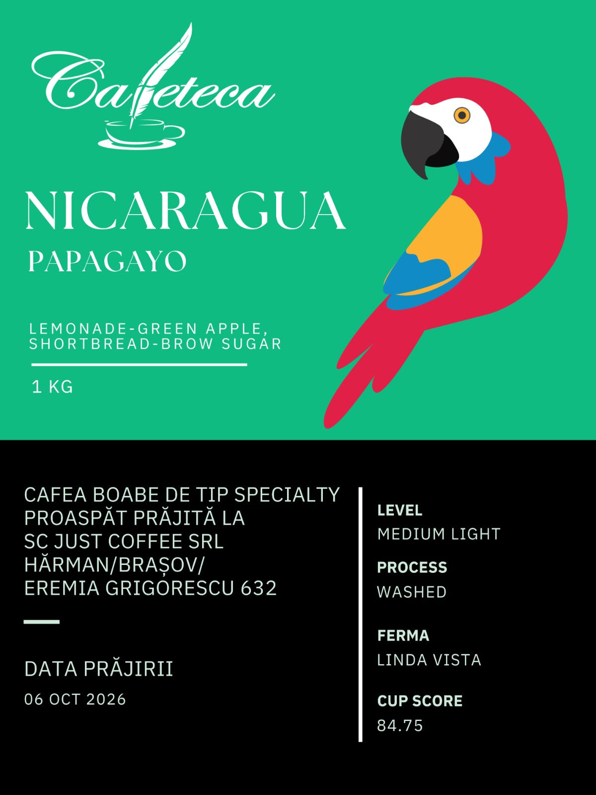 Cafea de Specialitate Nicaragua Papagayo