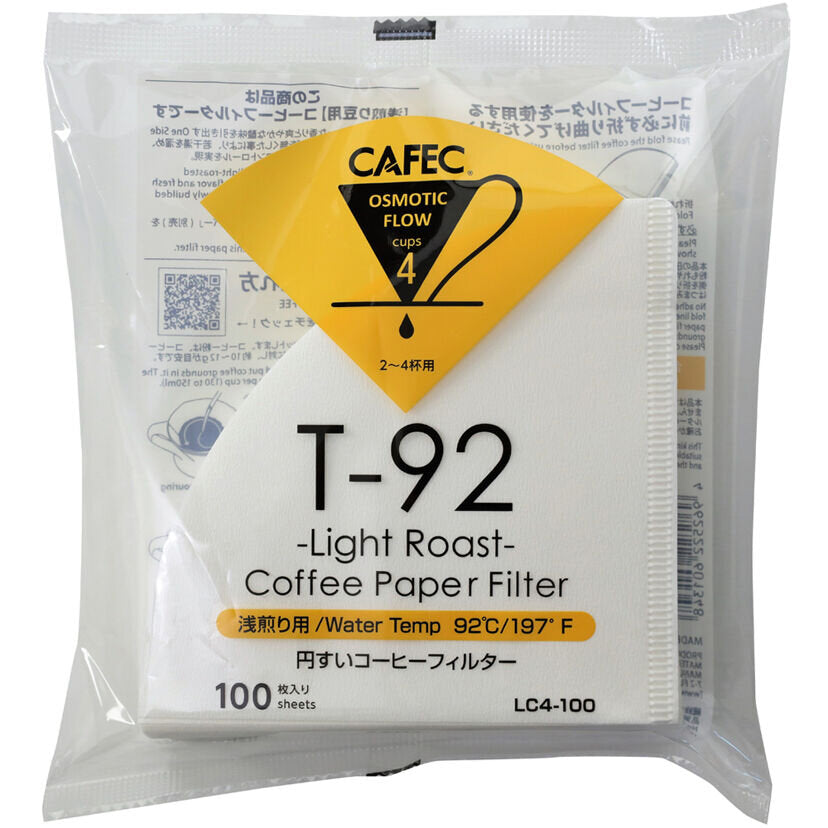 CAFEC Light Roast Paper Filters 4 cups 100 pcs