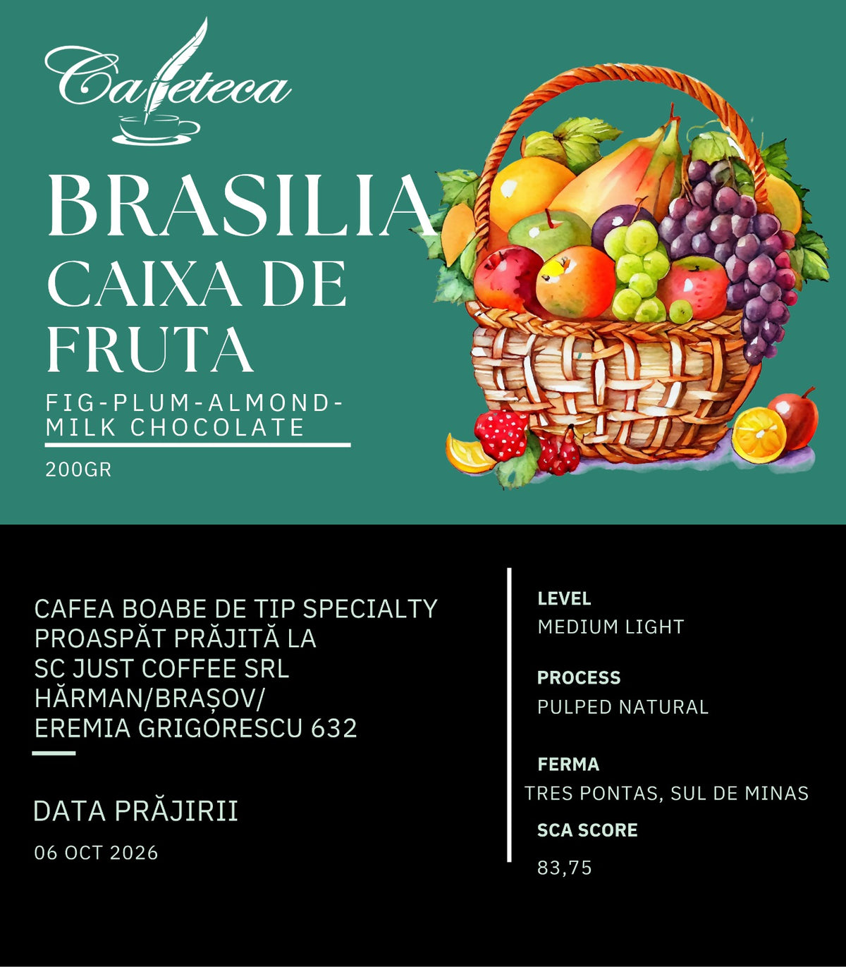 Cafea de Specialitate Brazilia Caixa de Fruta