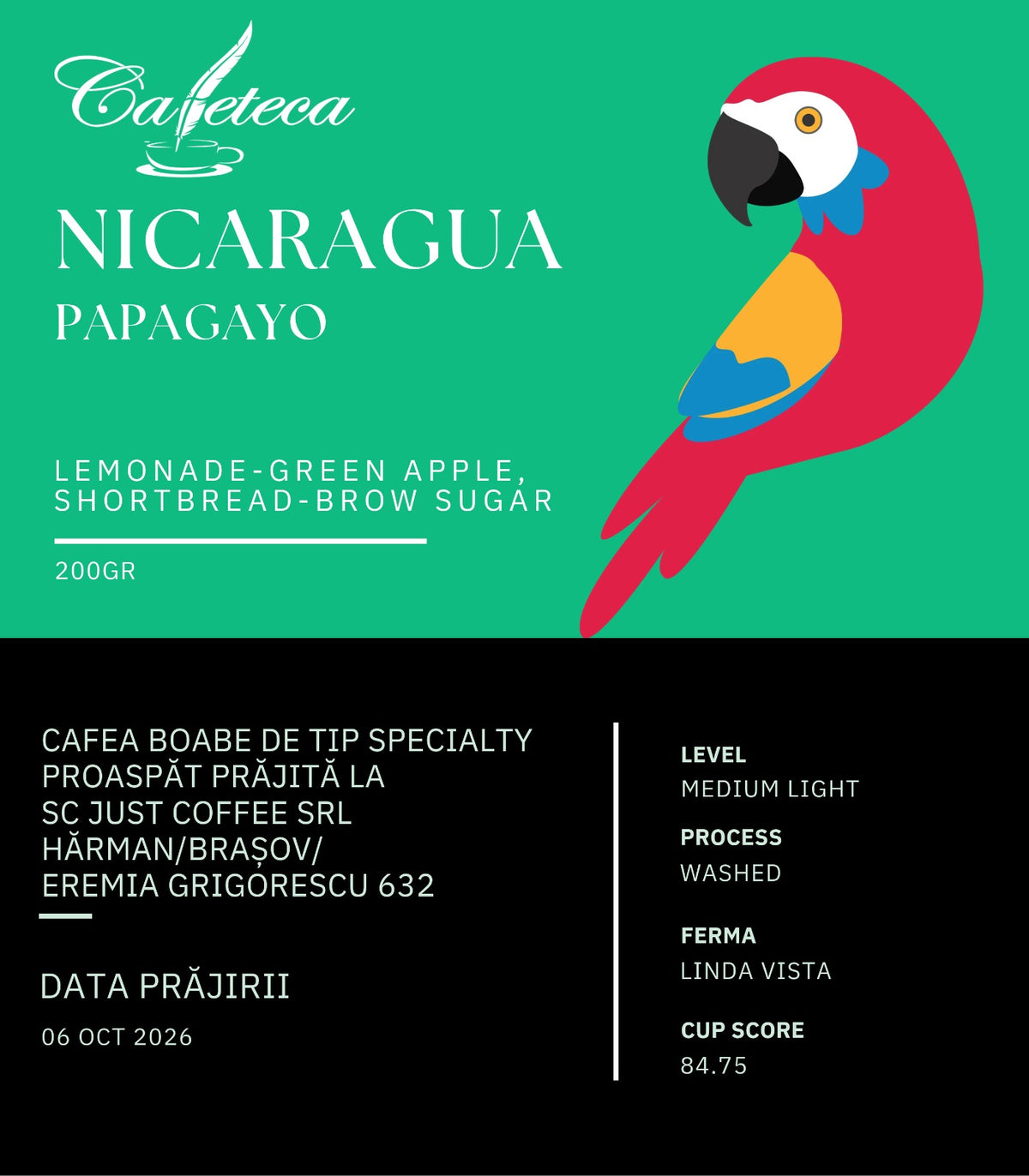 Cafea de Specialitate Nicaragua Papagayo